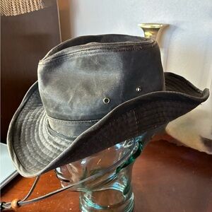 Dorfman DPC Hat Outback Indiana Jones Mens Sz M Weathered Brown Shapable Brim